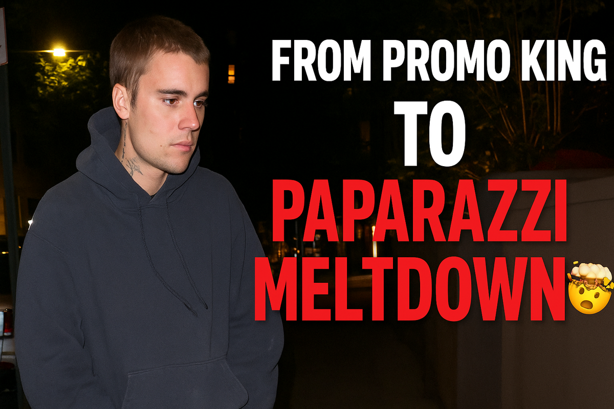 Justin Bieber Uses Paparazzi to Promote His New Brand Every Day… But Not Last Night 👀